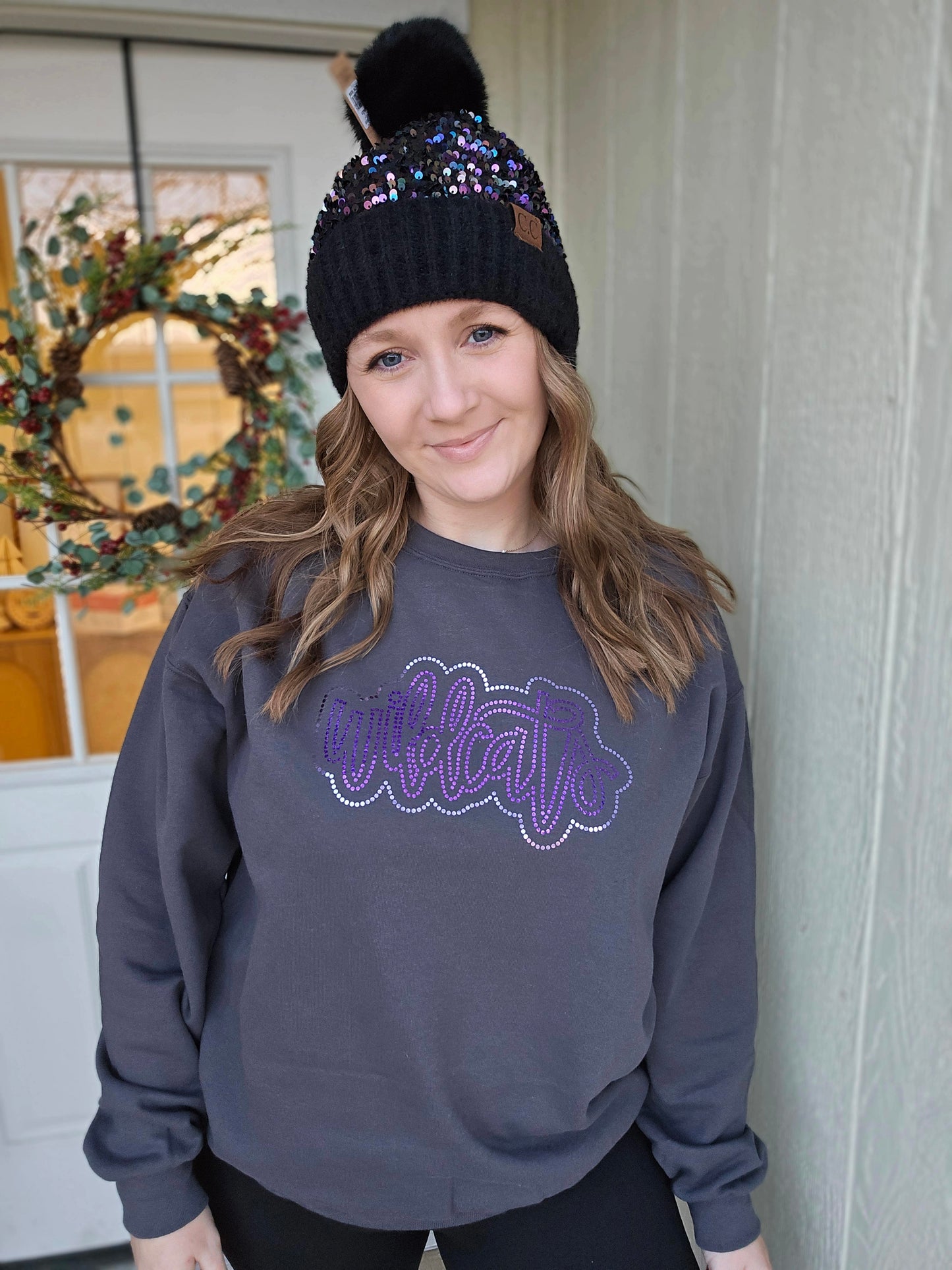 C.C. Purple Sequin Beanie