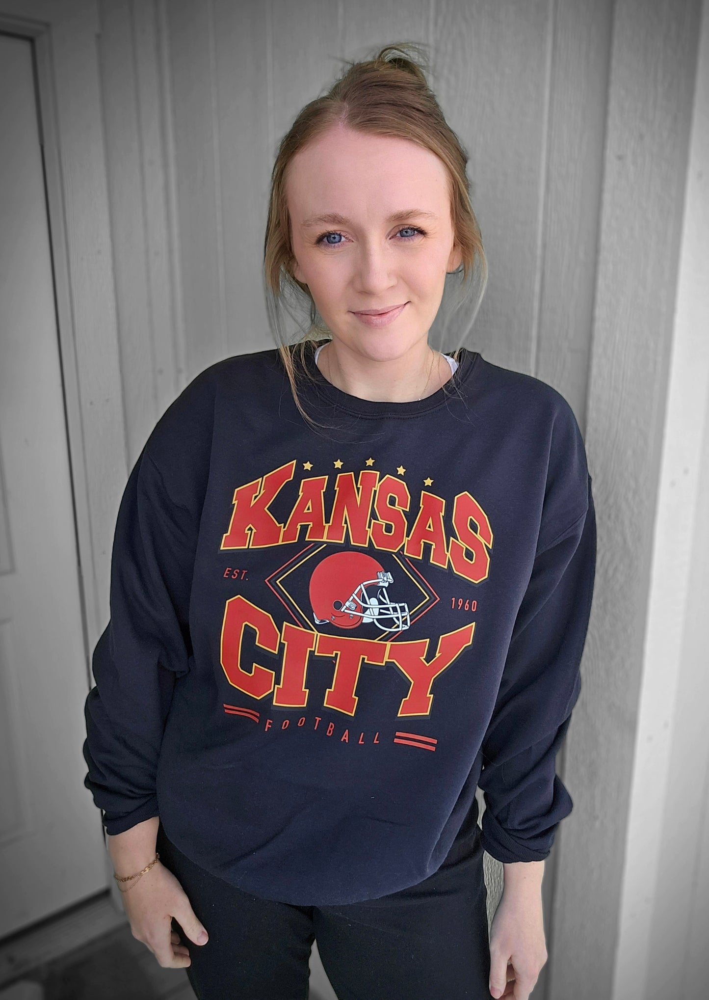 KC STAR 1960 Black Crewneck Sweatshirt