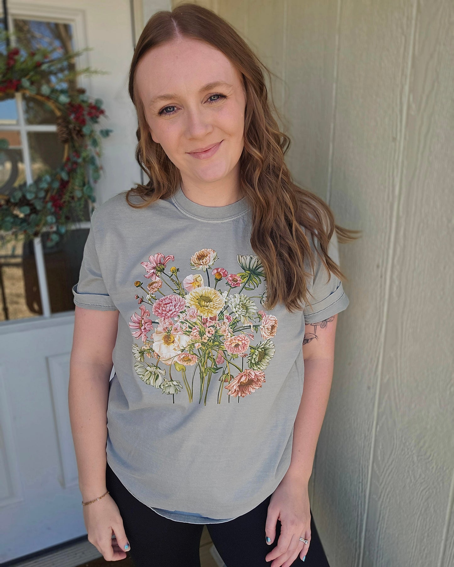 VINTAGE WILDFLOWER Light Sage Vintage Wash Tee
