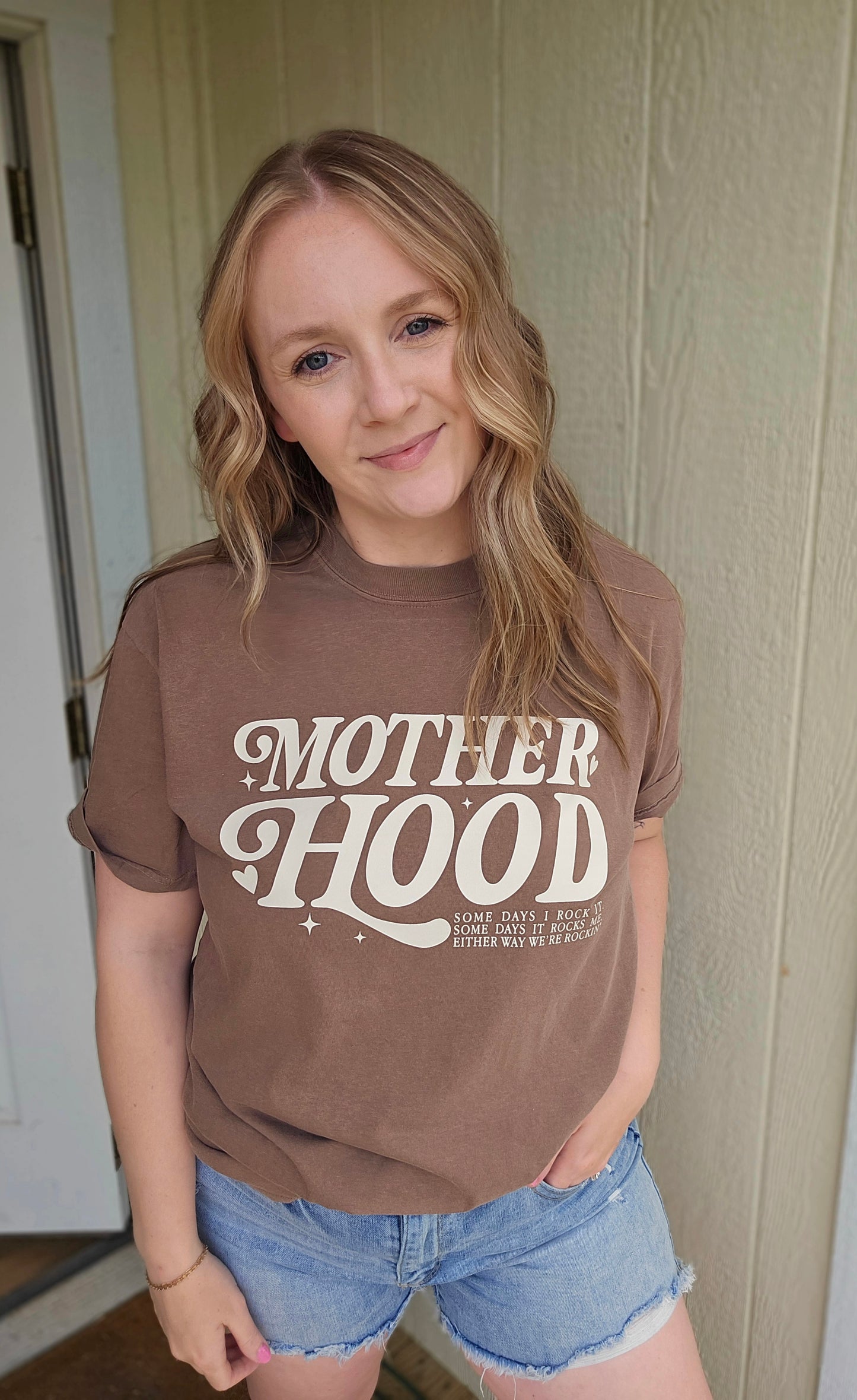 MOTHERHOOD Espresso Vintage Wash Tee