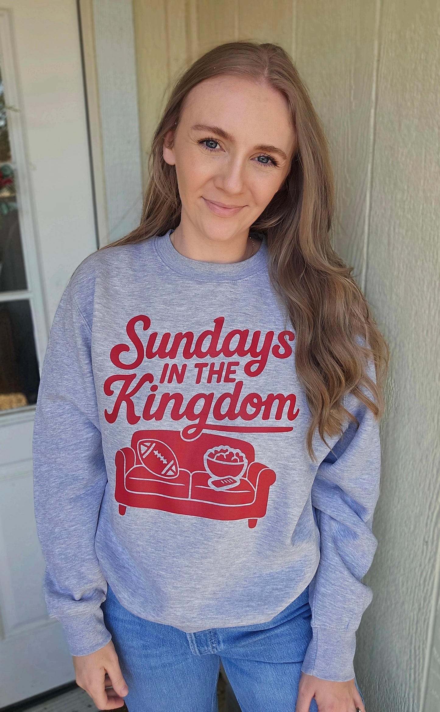 SUNDAYS IN THE KINGDOM Heather Grey Crewneck