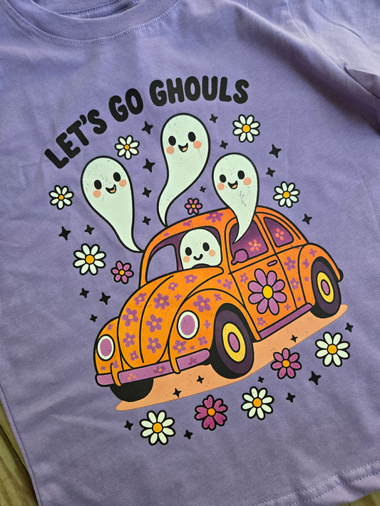 LET'S GO GHOULS Lavender Short Sleeve Tee (YOUTH/TODDLER)