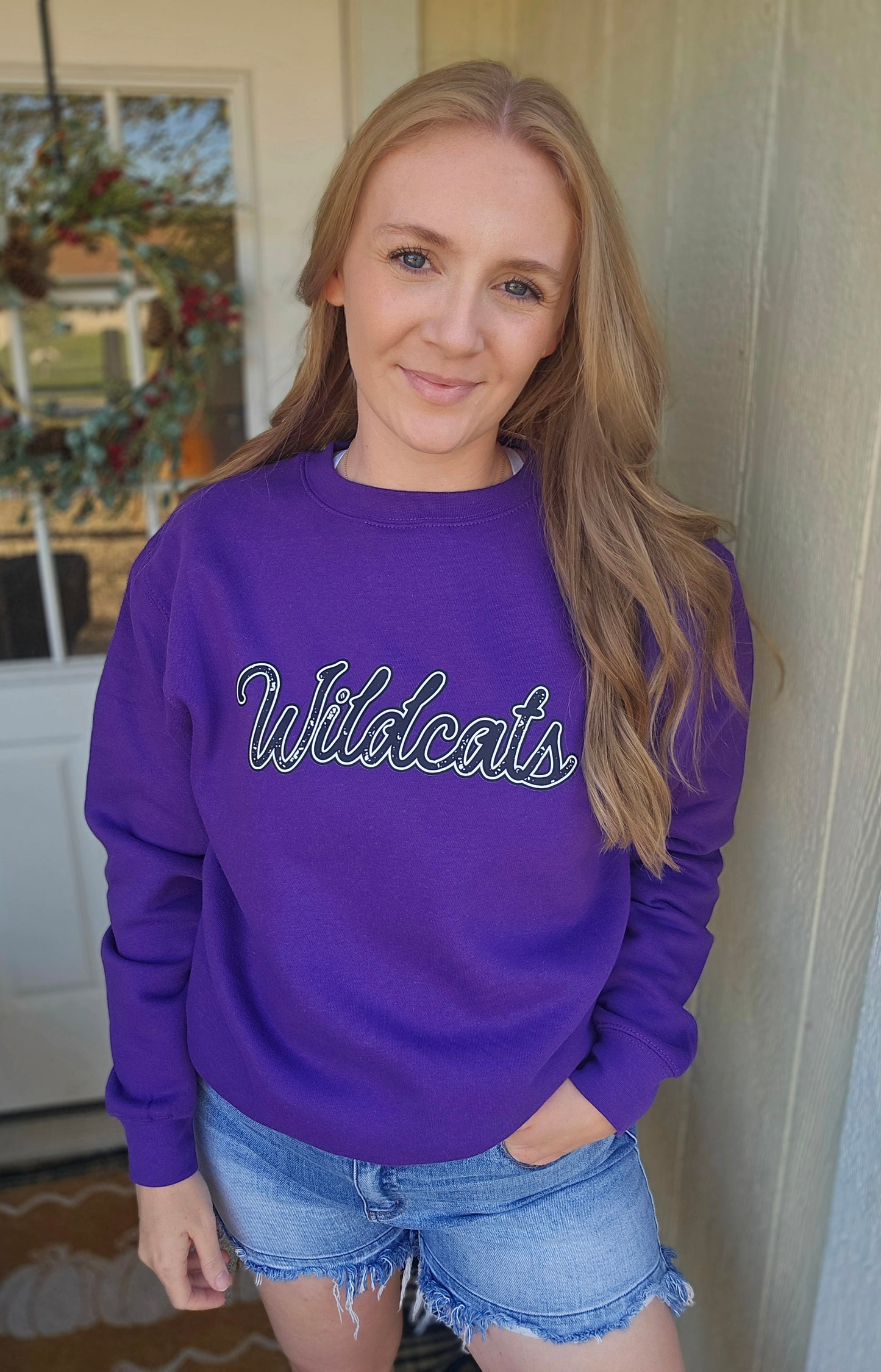 WILDCATS Royal Purple Crewneck Sweatshirt