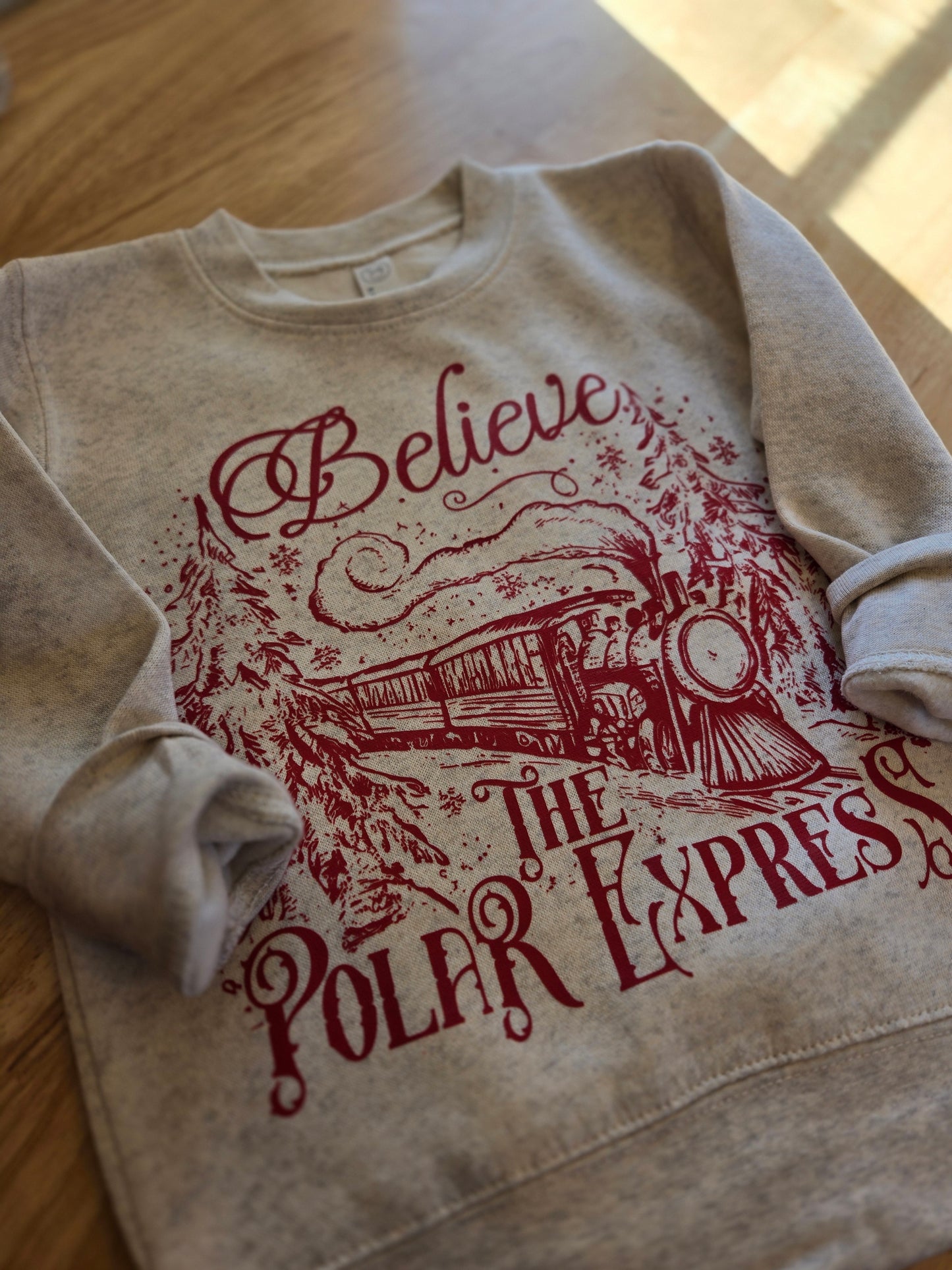 BELIEVE Heather Oatmeal Crewneck Sweatshirt (TODDLER/YOUTH)