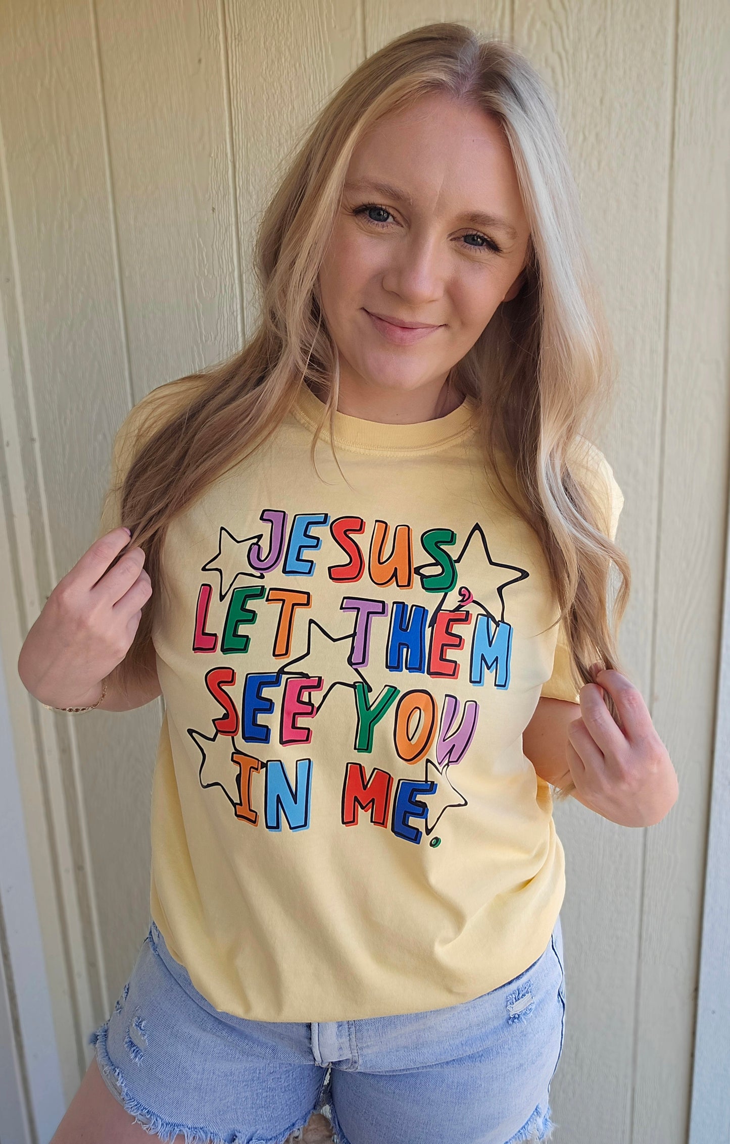 SEE YOU IN ME Butter Yellow Vintage Wash Tee