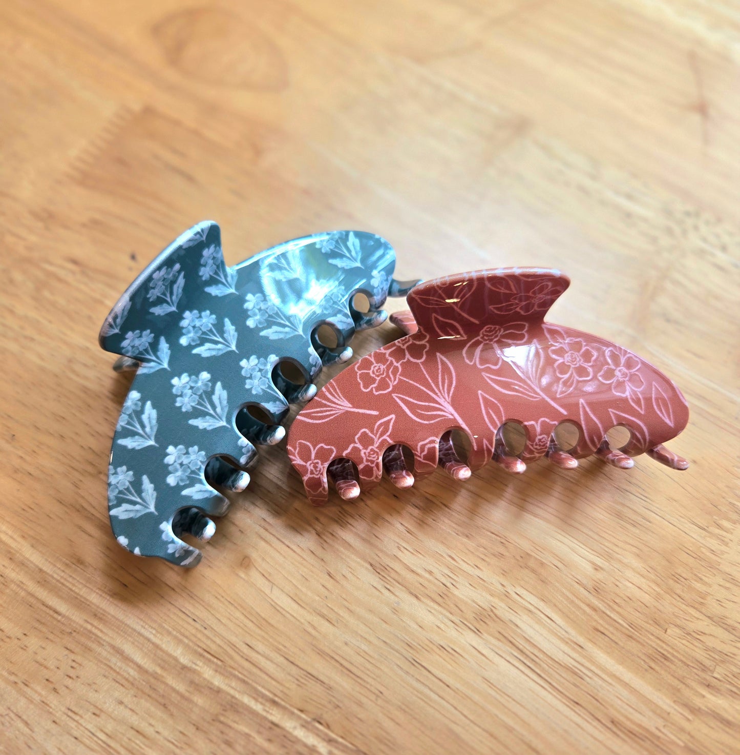 TERRACOTTA FLORAL Claw Clip (Medium)