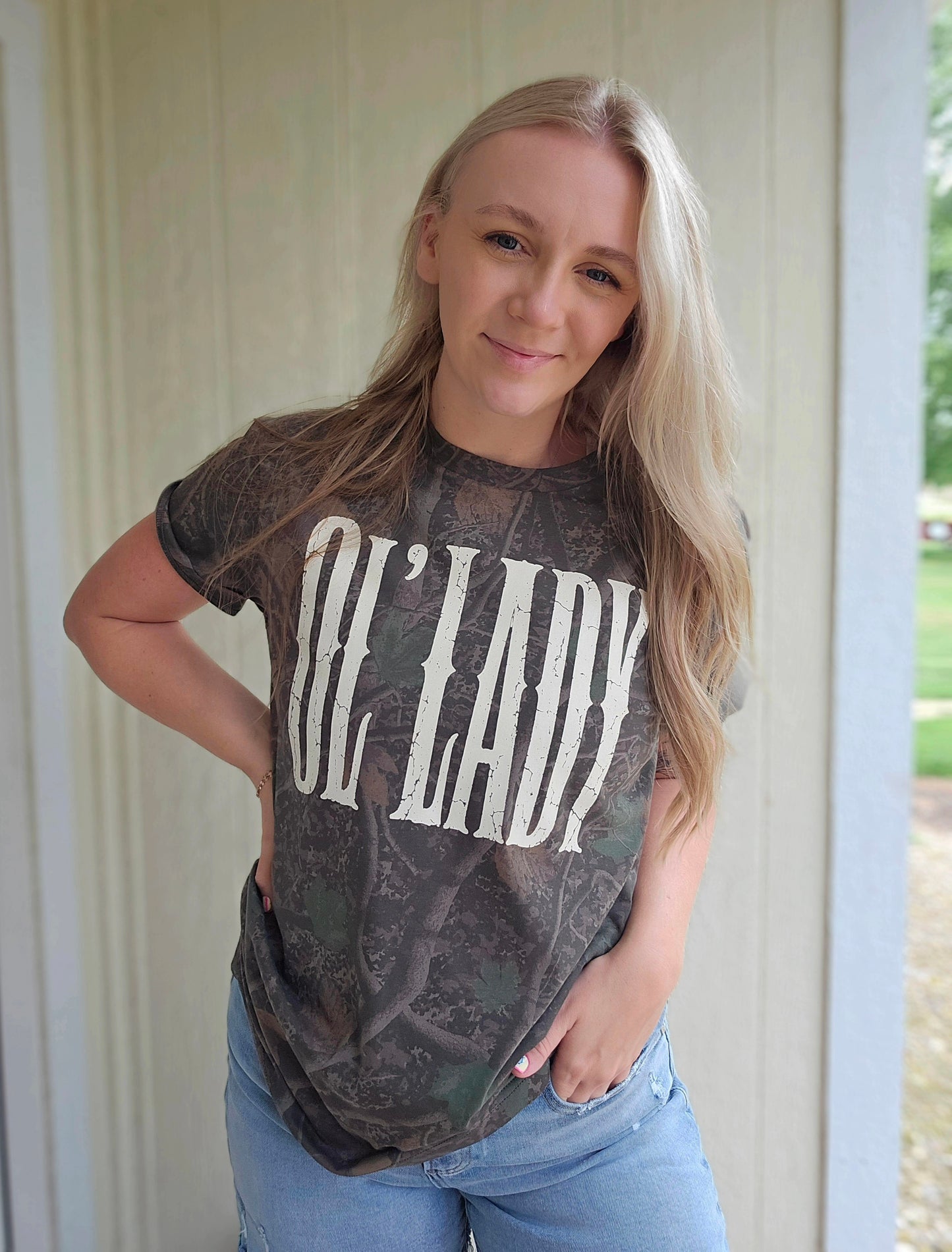 'OL LADY Dark Deadwood Camo Tee