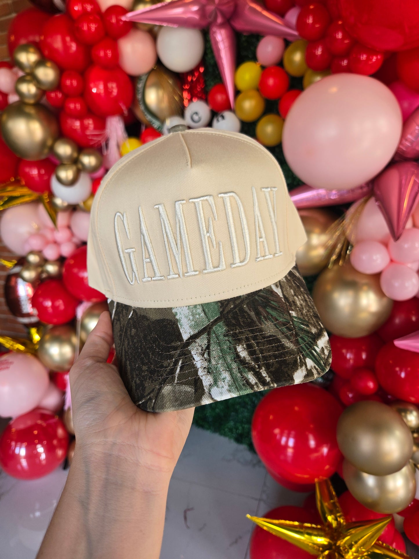 GAMEDAY Puff Embroidered Camo Trucker Hat