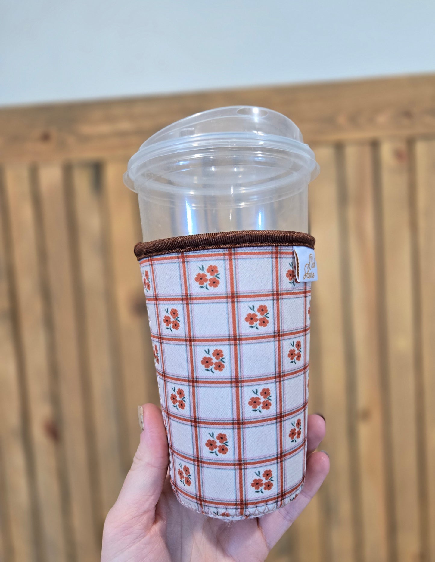 PLAID & FLORAL Fall Iced Coffee Sleeve