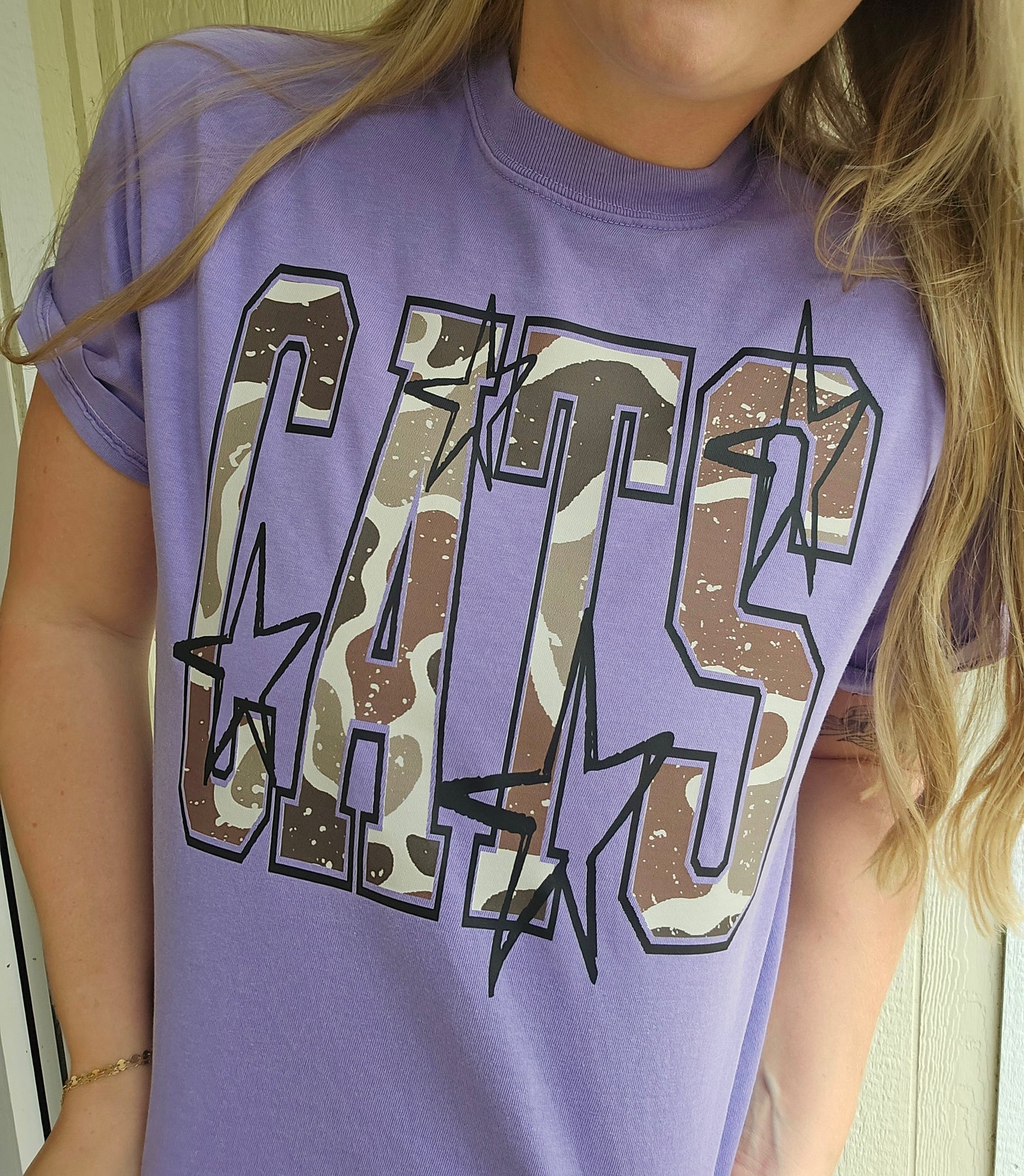 CATS CAMO Violet Vintage Wash Tee