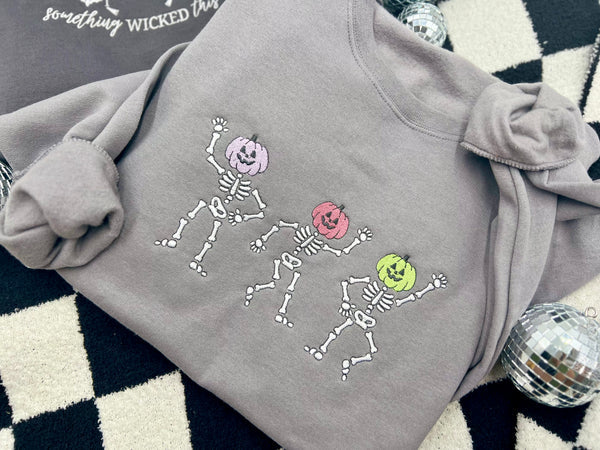 COLORFUL PUMPKIN HEADS Embroidered Crewneck *Pre-Order*