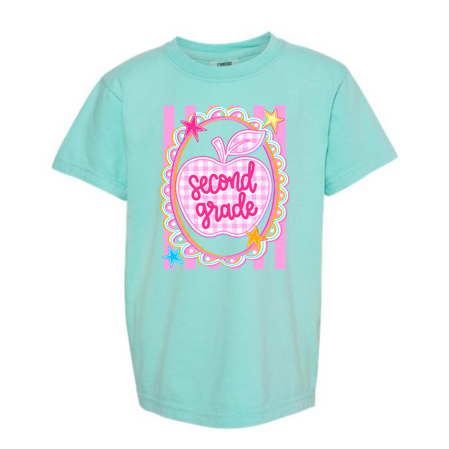 CUSTOM Back-To-School Mint Apple Tee *Pre-Order*