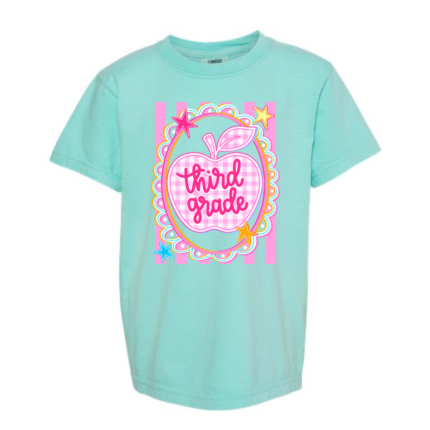 CUSTOM Back-To-School Mint Apple Tee *Pre-Order*