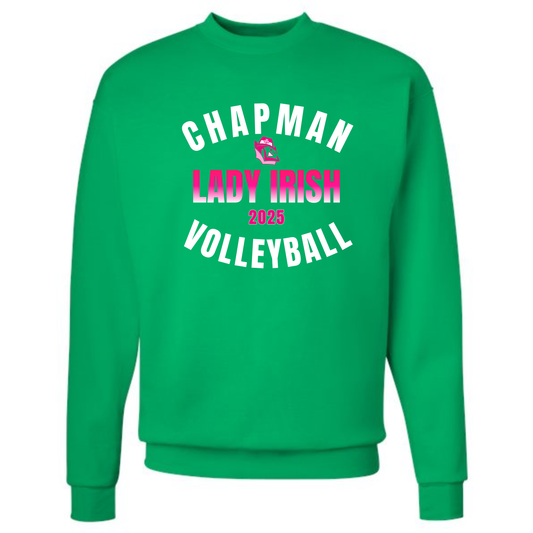 CHAPMAN LADY IRISH VOLLEYBALL Crewneck Sweatshirt