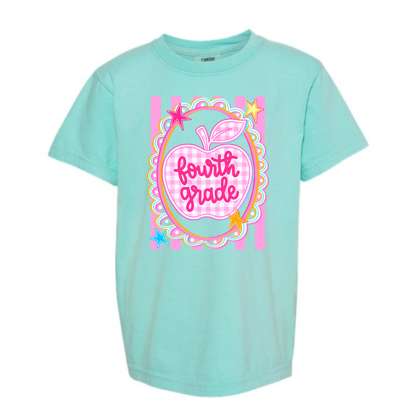 CUSTOM Back-To-School Mint Apple Tee *Pre-Order*