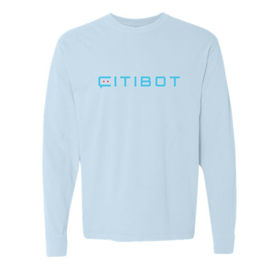 CITIBOT Multi Color Logo Vintage Wash Long Sleeve Tee