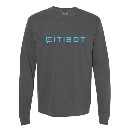 CITIBOT Multi Color Logo Vintage Wash Long Sleeve Tee