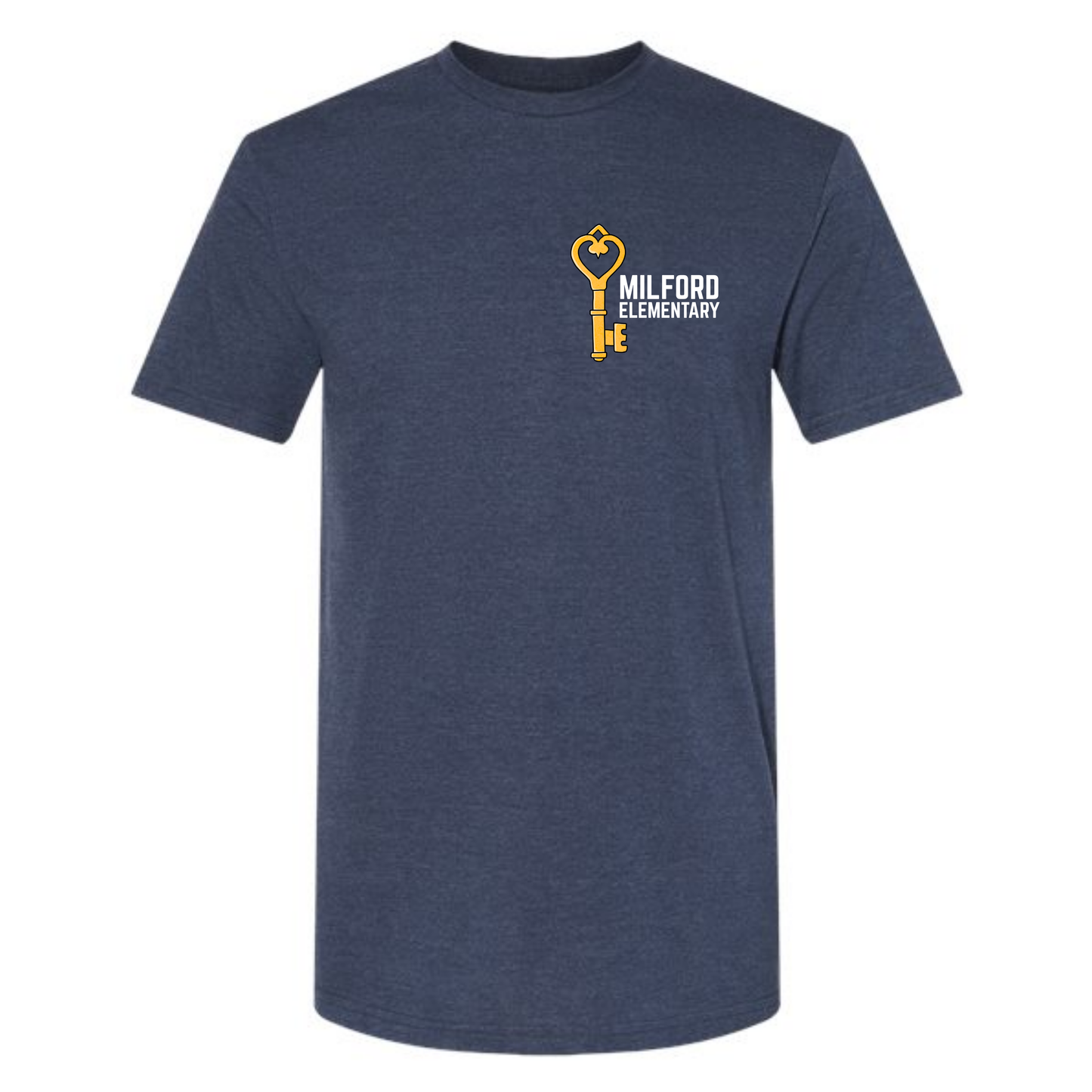 MILFORD ELEMENTARY Heather Navy Short Sleeve Tee (YOUTH & ADULT)