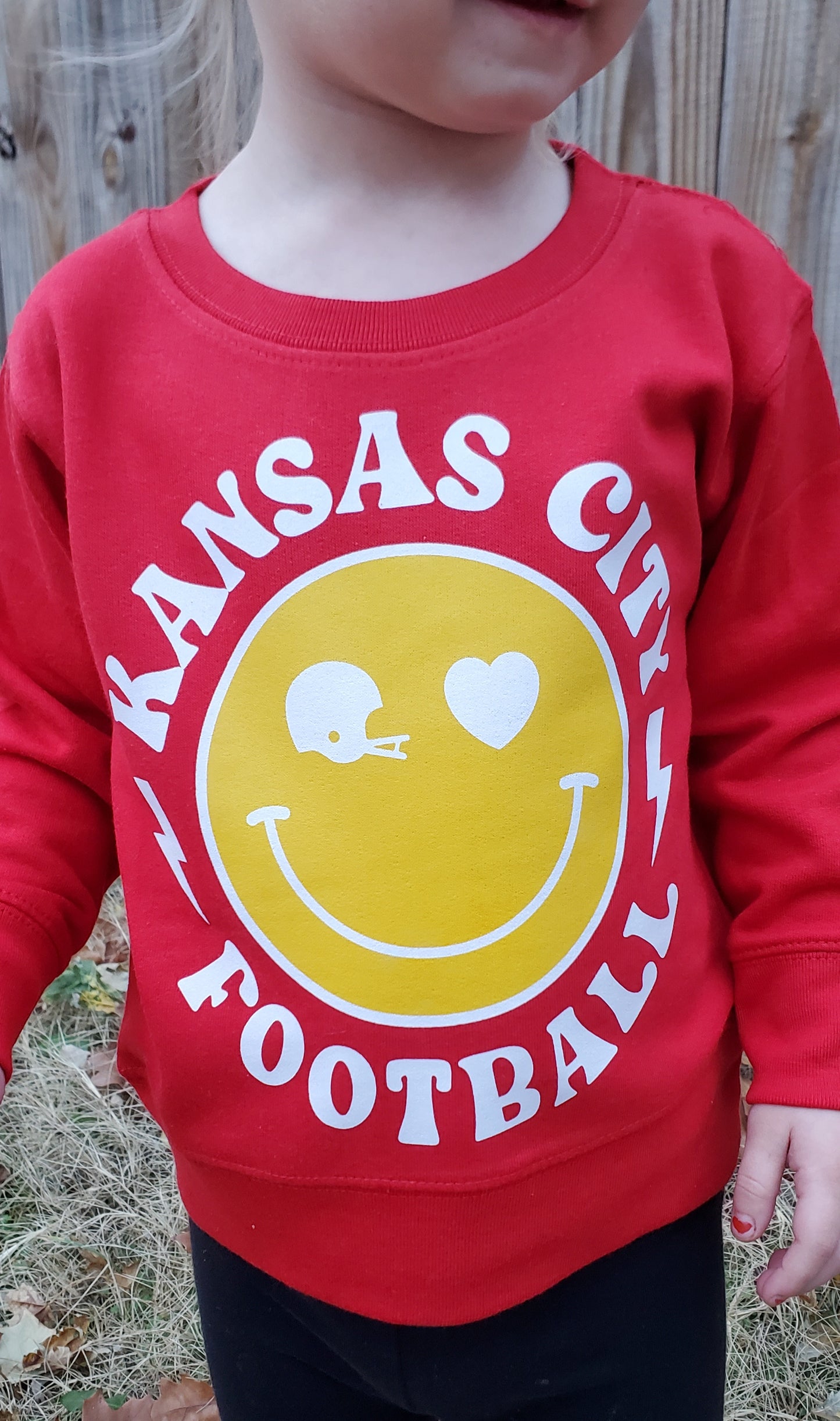 KANSAS CITY FOOTBALL Red Crewneck Sweatshirt (TODDLER)