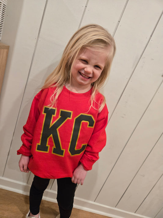 KC Block *PUFF* Red Crewneck Sweatshirt