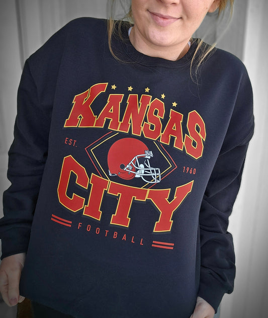 KC STAR 1960 Black Crewneck Sweatshirt