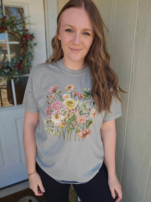 VINTAGE WILDFLOWER Light Sage Vintage Wash Tee