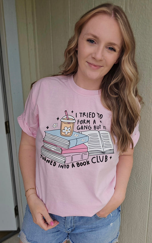 BOOK CLUB Blossom Pink Vintage Wash Tee