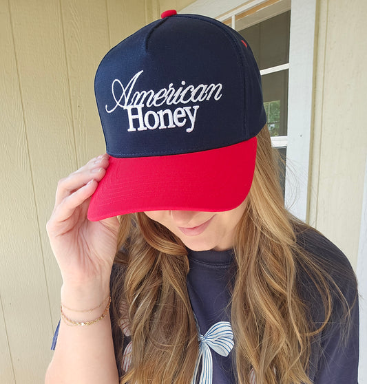 AMERICAN HONEY Two-Tone Twill Navy/Ivory Trucker Hat