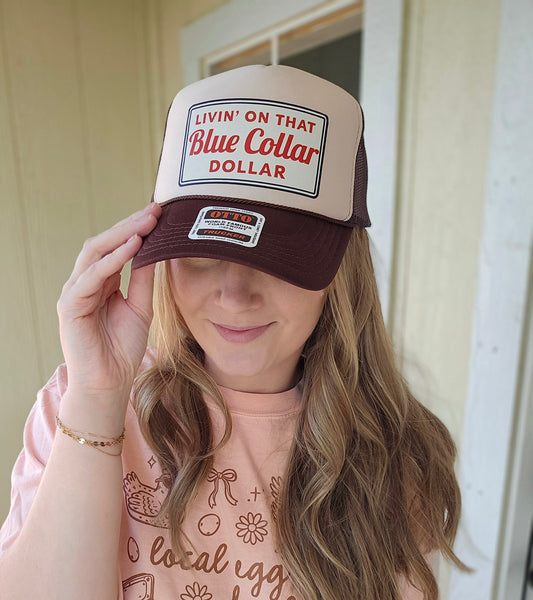 BLUE COLLAR DOLLAR Two-Tone Trucker Hat