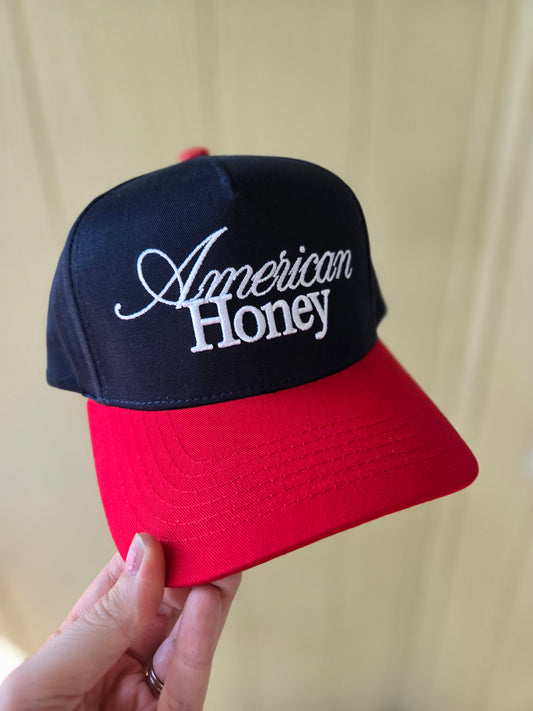AMERICAN HONEY Two-Tone Twill Navy/Ivory Trucker Hat