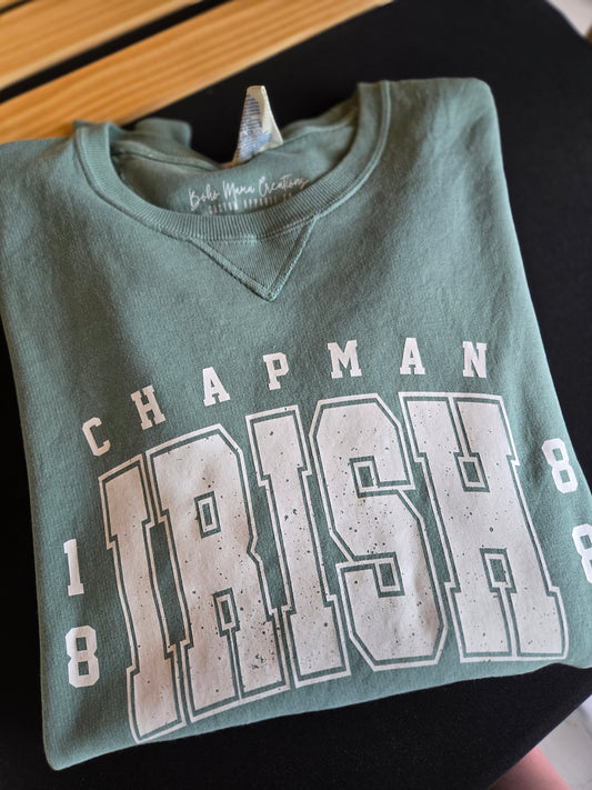 CHAPMAN Varsity 1888 Vintage Green Crewneck Sweatshirt