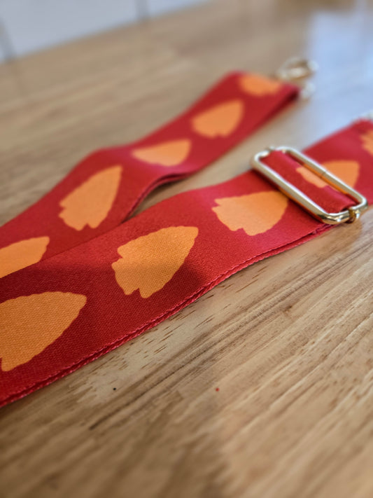 KC ARROW Red/GOLD Stadium Bag Strap
