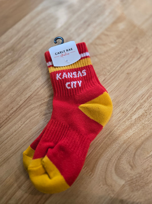 KC Retro Crew Socks - Red/Gold (YOUTH)