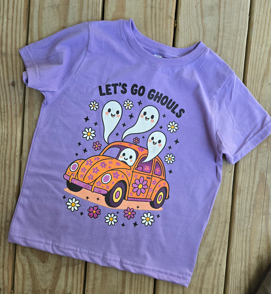 LET'S GO GHOULS Lavender Short Sleeve Tee (YOUTH/TODDLER)