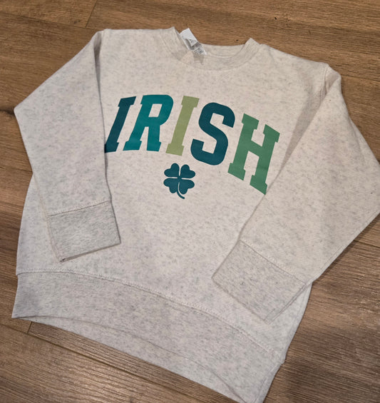 IRISH Ombre Heather Oatmeal Crewneck Sweatshirt (KIDS)