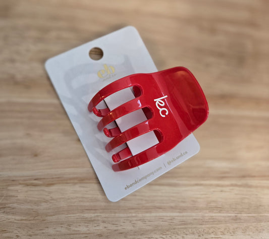 SMALL KC Engraved Red Claw Clip