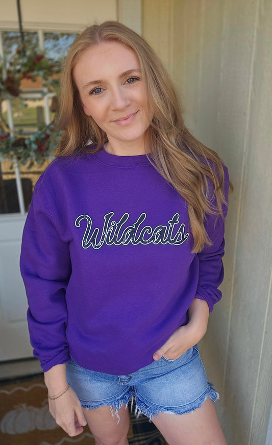 WILDCATS Royal Purple Crewneck Sweatshirt