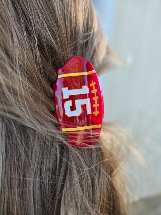 #15 FOOTBALL Claw Clip
