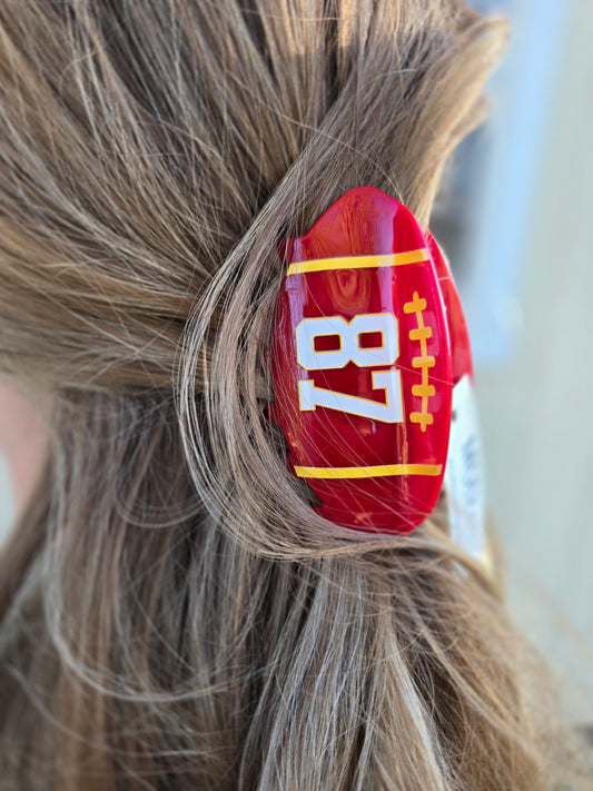 #87 FOOTBALL Claw Clip