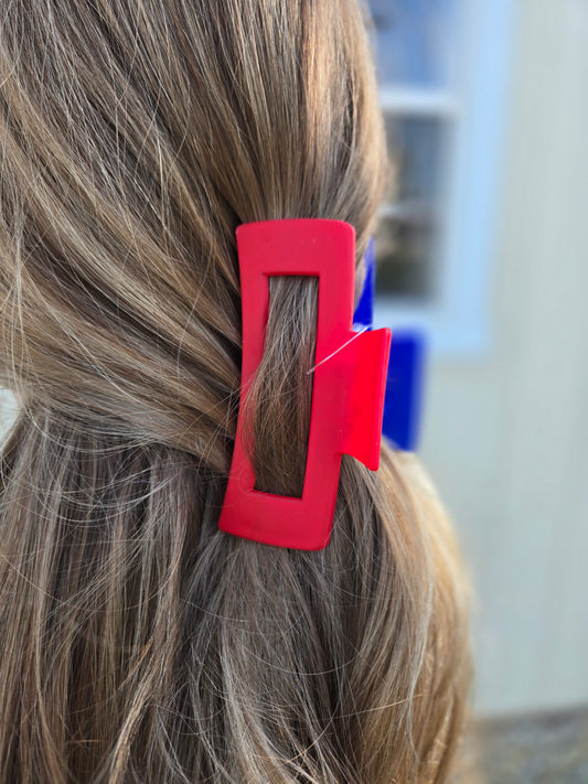 2-TONE Red/Blue Claw Clip
