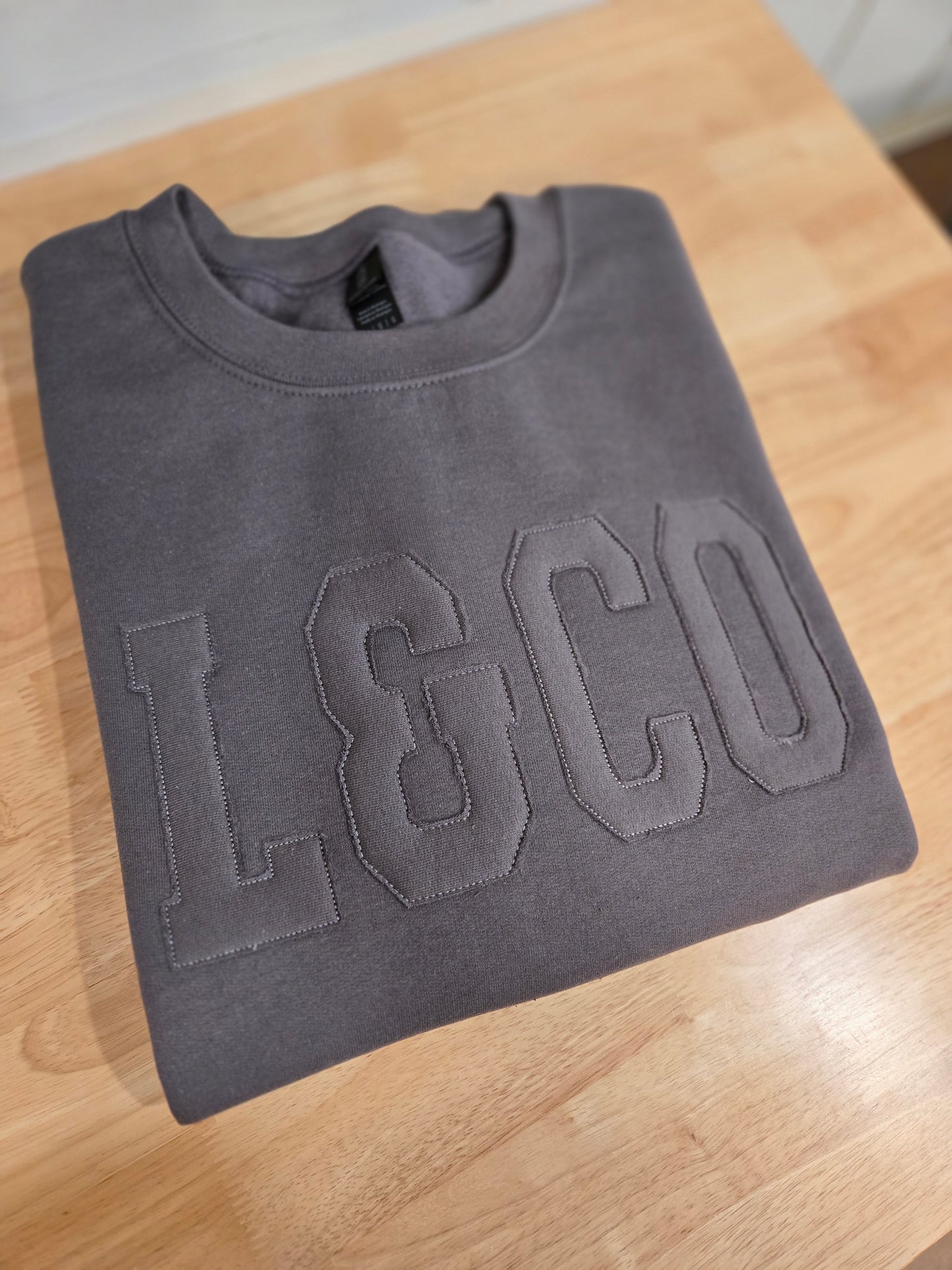 Varsity TONE-ON-TONE Raggy Embroidered Crewneck Sweatshirt *PRE-ORDER*