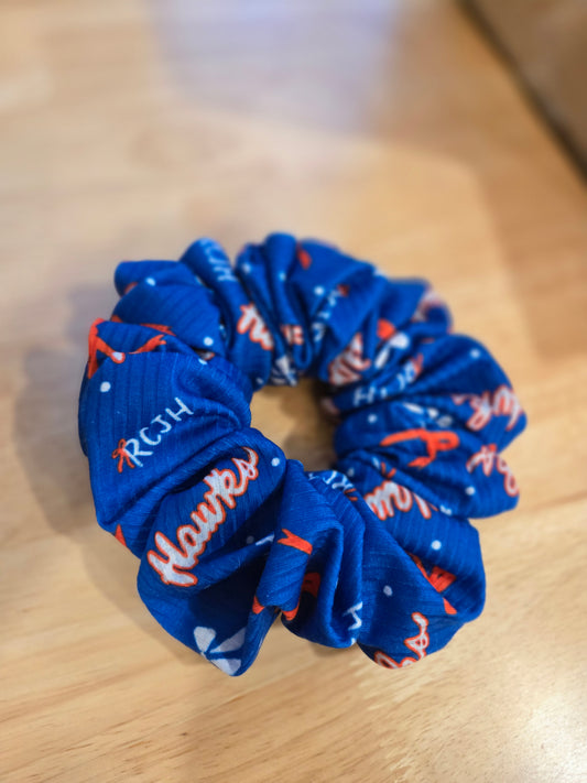 HAWKS Blue Oversized Scrunchie