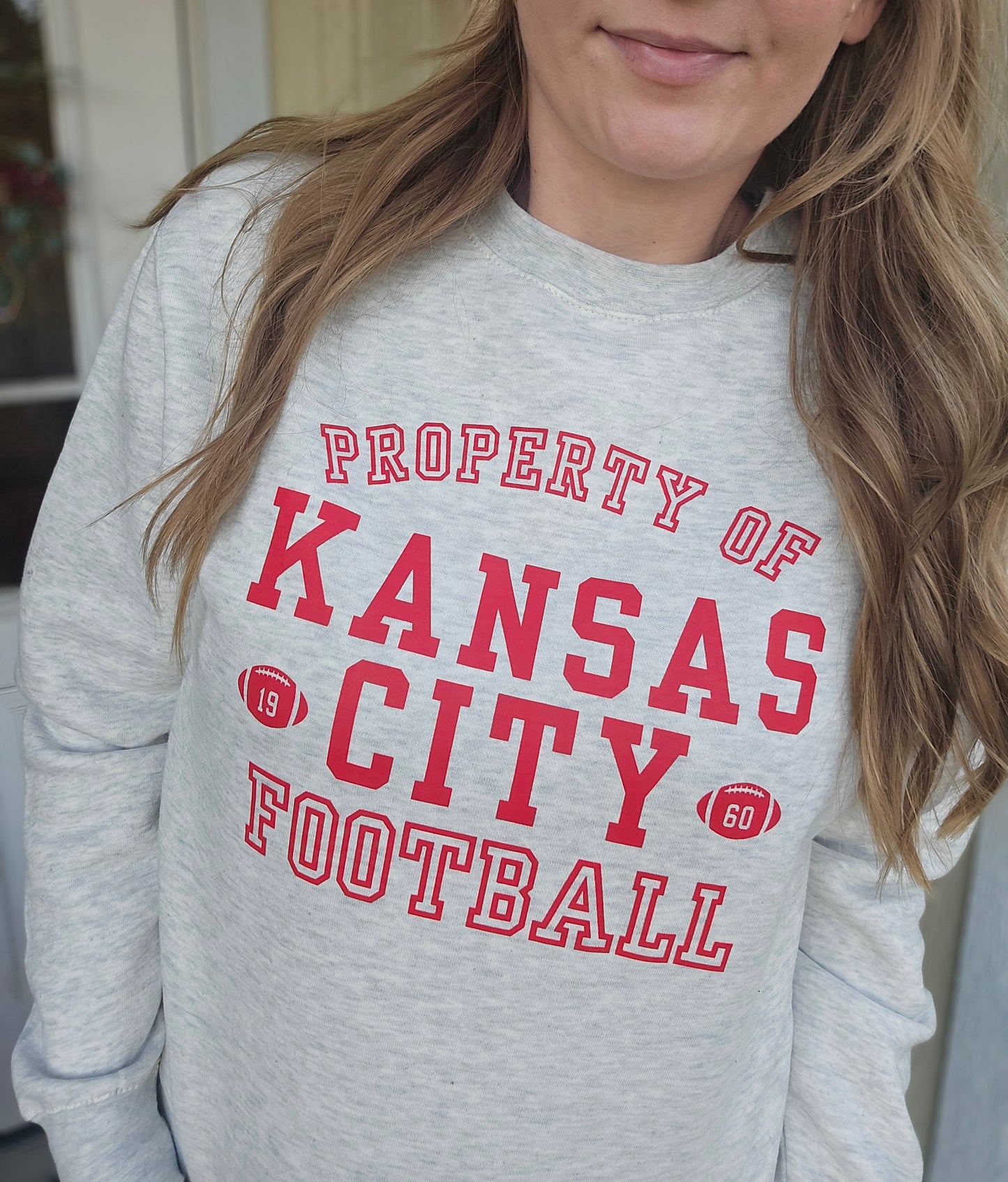 PROPERTY OF KC Heather Oatmeal Crewneck Sweatshirt