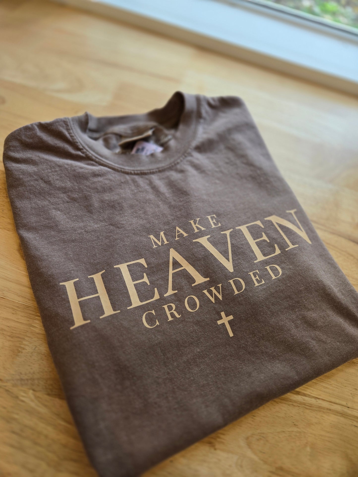 MAKE HEAVEN CROWDED Espresso Vintage Wash Tee