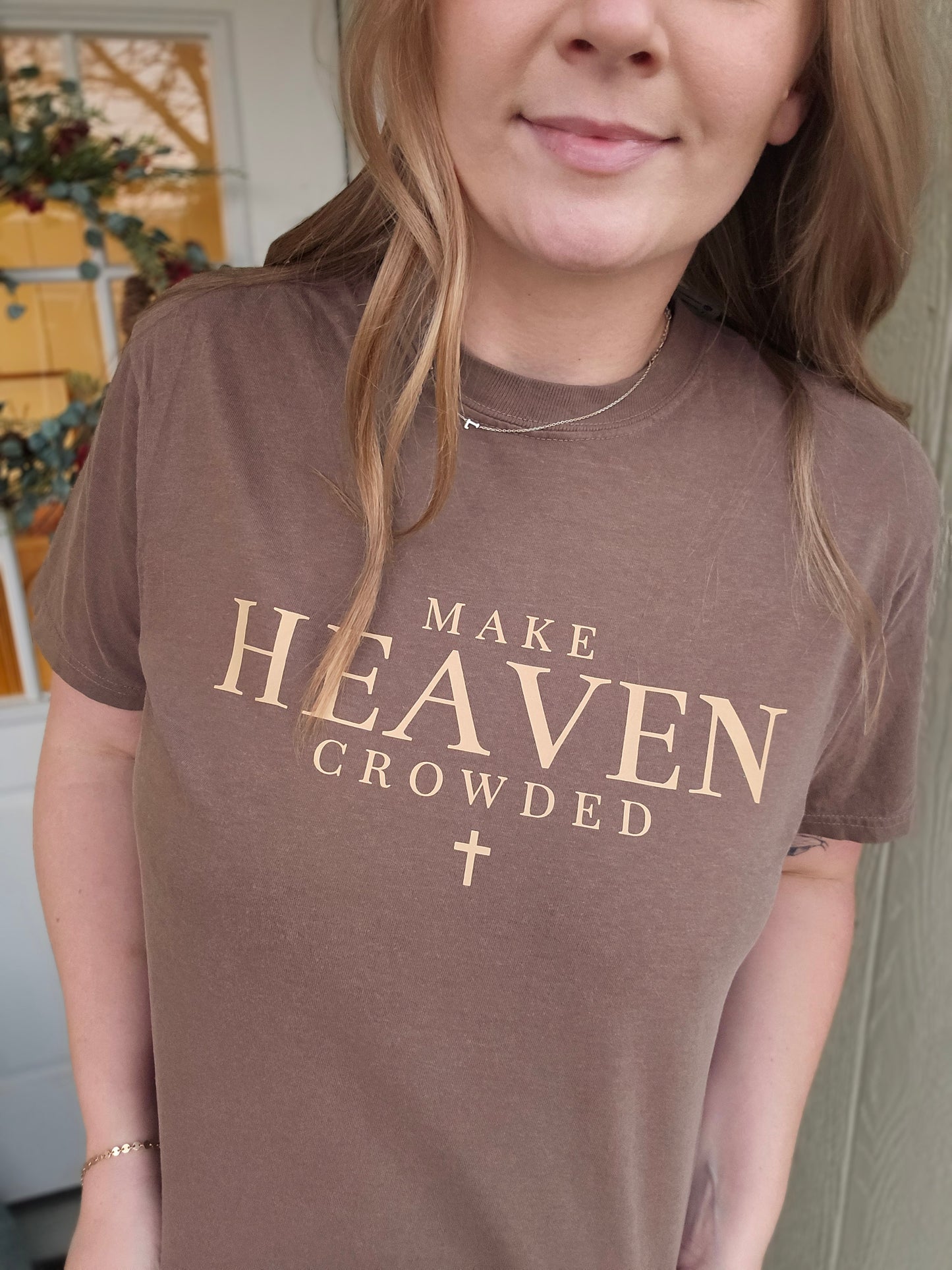 MAKE HEAVEN CROWDED Espresso Vintage Wash Tee