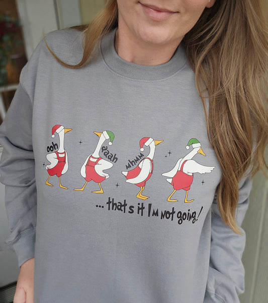 NOT GOING GOOSE Cement Crewneck Sweatshirt