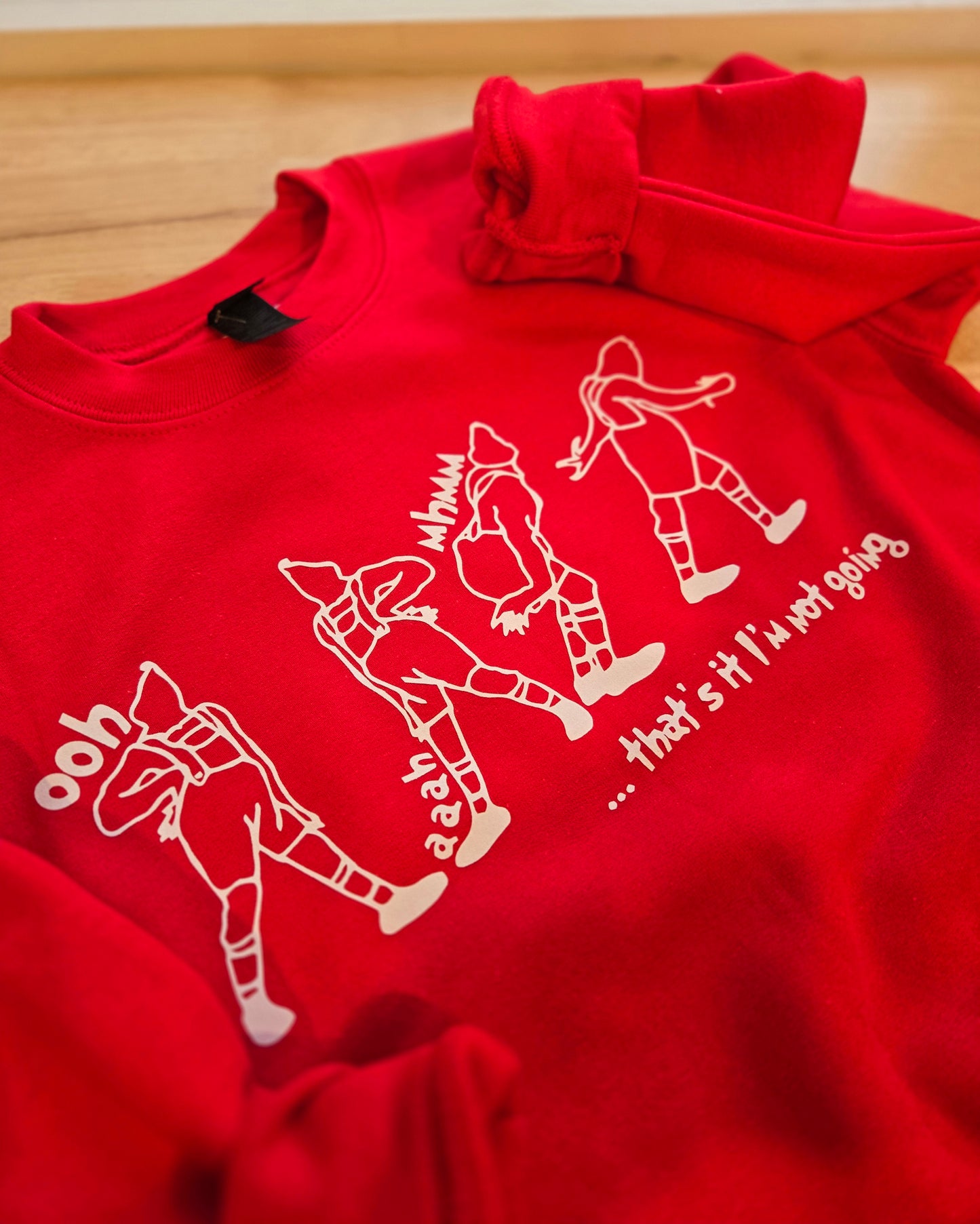 NOT GOING Red Crewneck Sweatshirt (YOUTH)