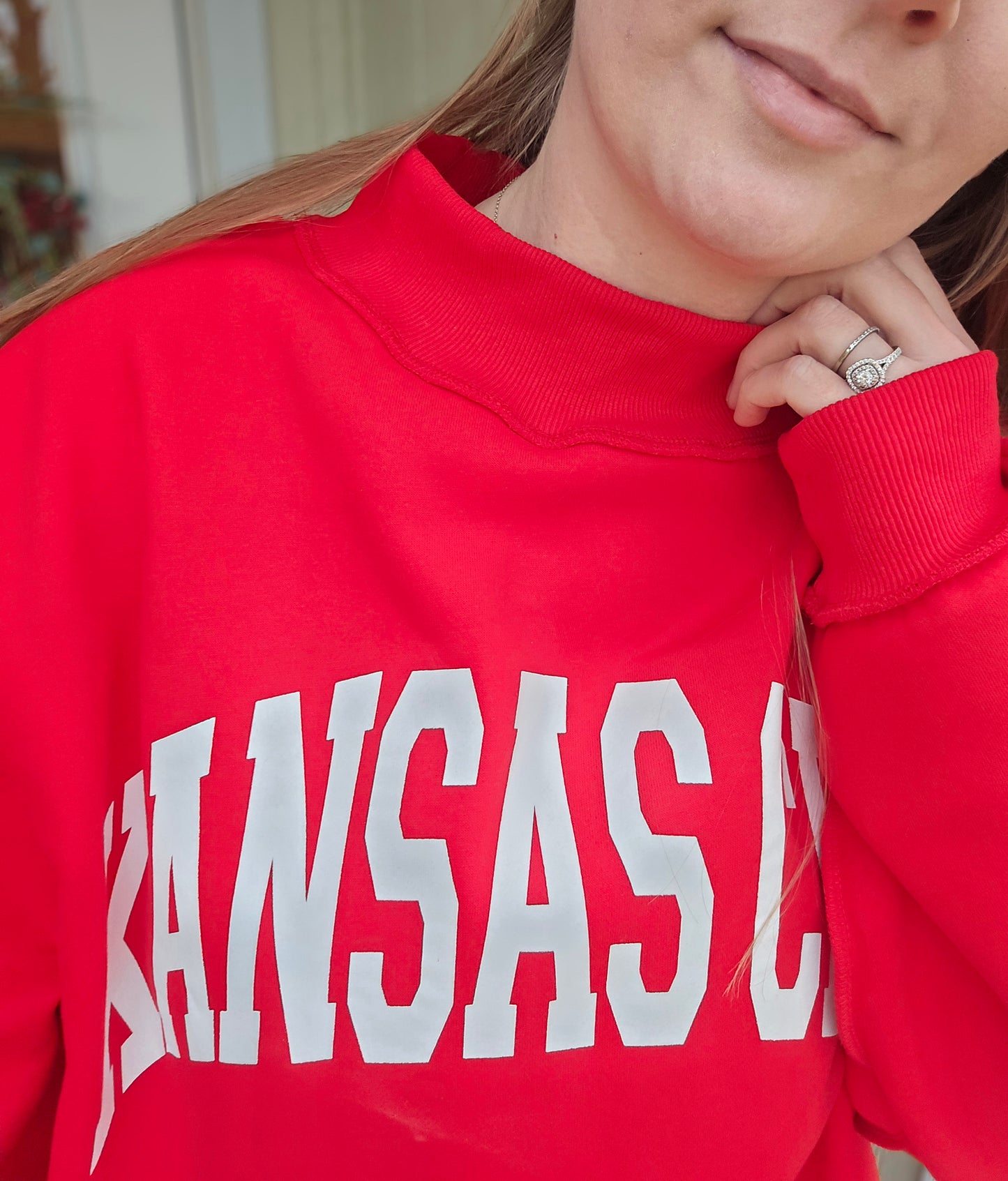 KC/KANSAS CITY Reversible Mockneck Crewneck Sweatshirt