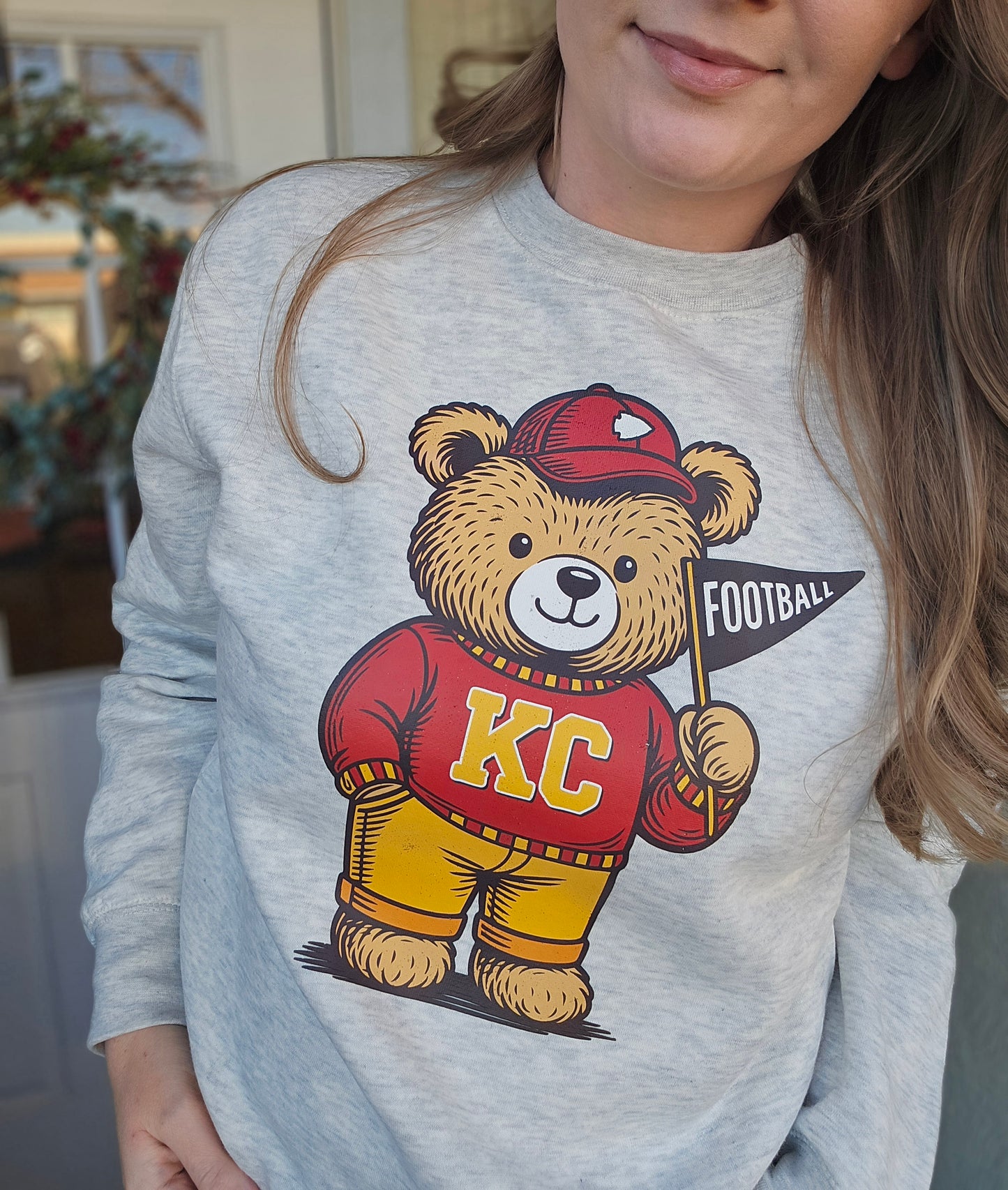 KC TEDDY Heather Oatmeal Crewneck Sweatshirt