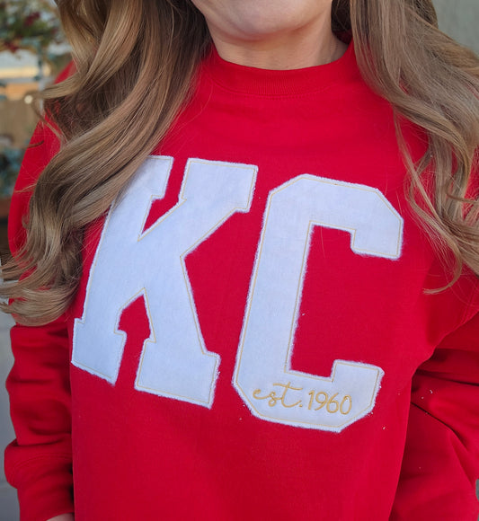 KC Est. 1960 Raggy Embroidered Crewneck Sweatshirt